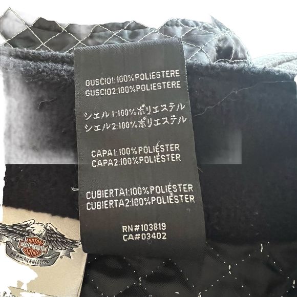 Harley Davidson Women’s Fleece Jacket, Jolie Metallic Quilted, Black, Size S - Picture 7 of 7